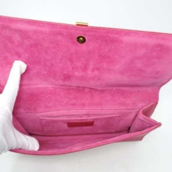 Authentic Saint Laurent Pink Gold Hardware Clutch - Picture 12 of 16